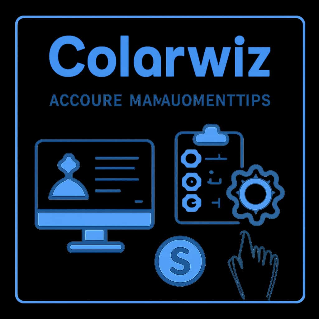 Illustration related to managing Colorwiz accounts.