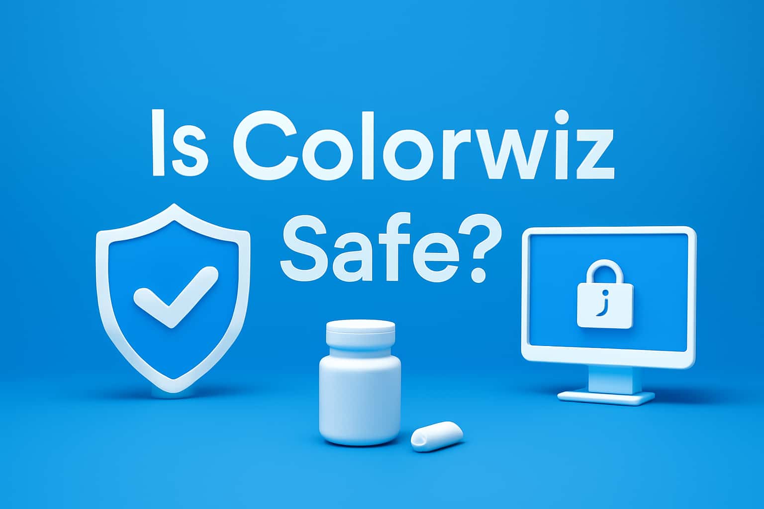 Informational scene illustrating the safety aspects of Colorwiz.