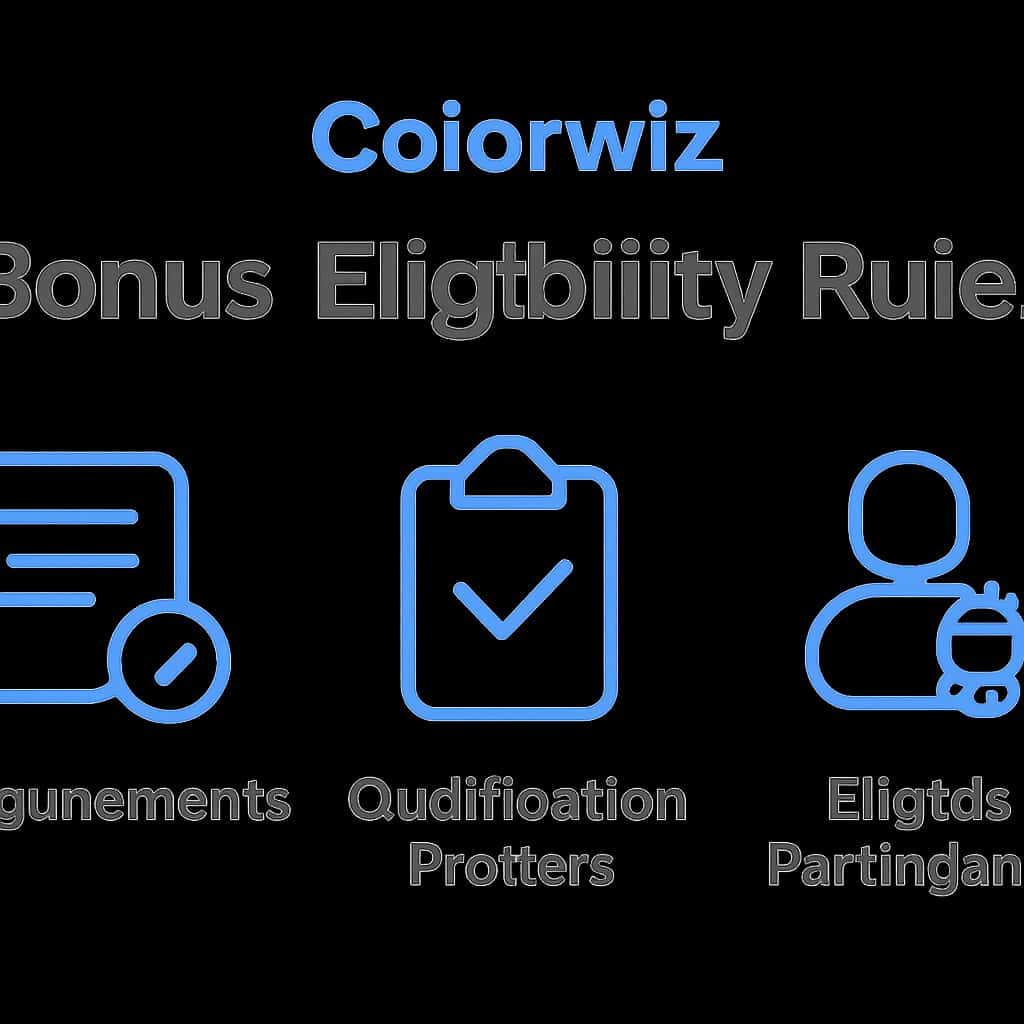 An illustration explaining Colorwiz Bonus Eligibility Rules.