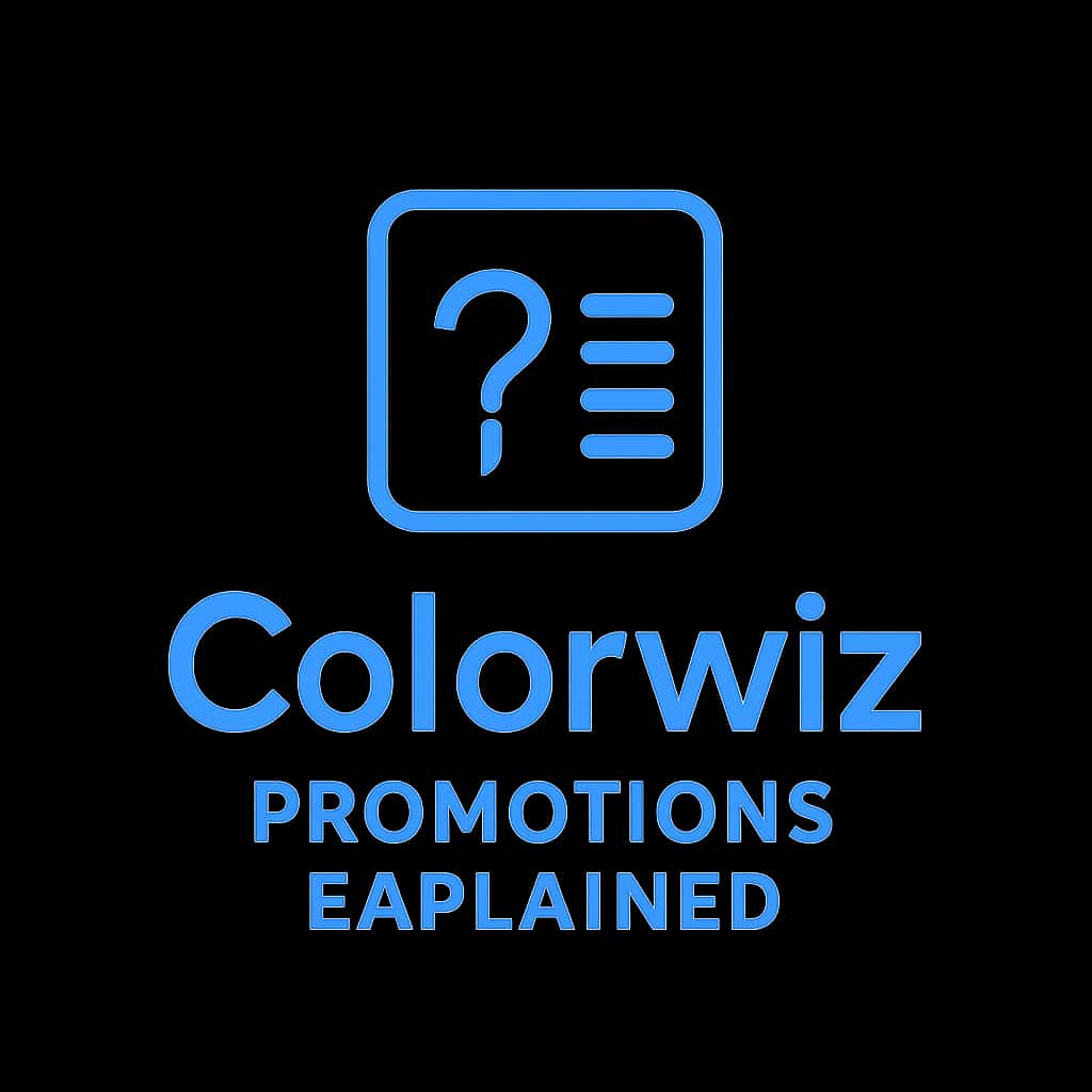 Icon representing Colorwiz Promotions Explained, designed for clarity and professionalism.