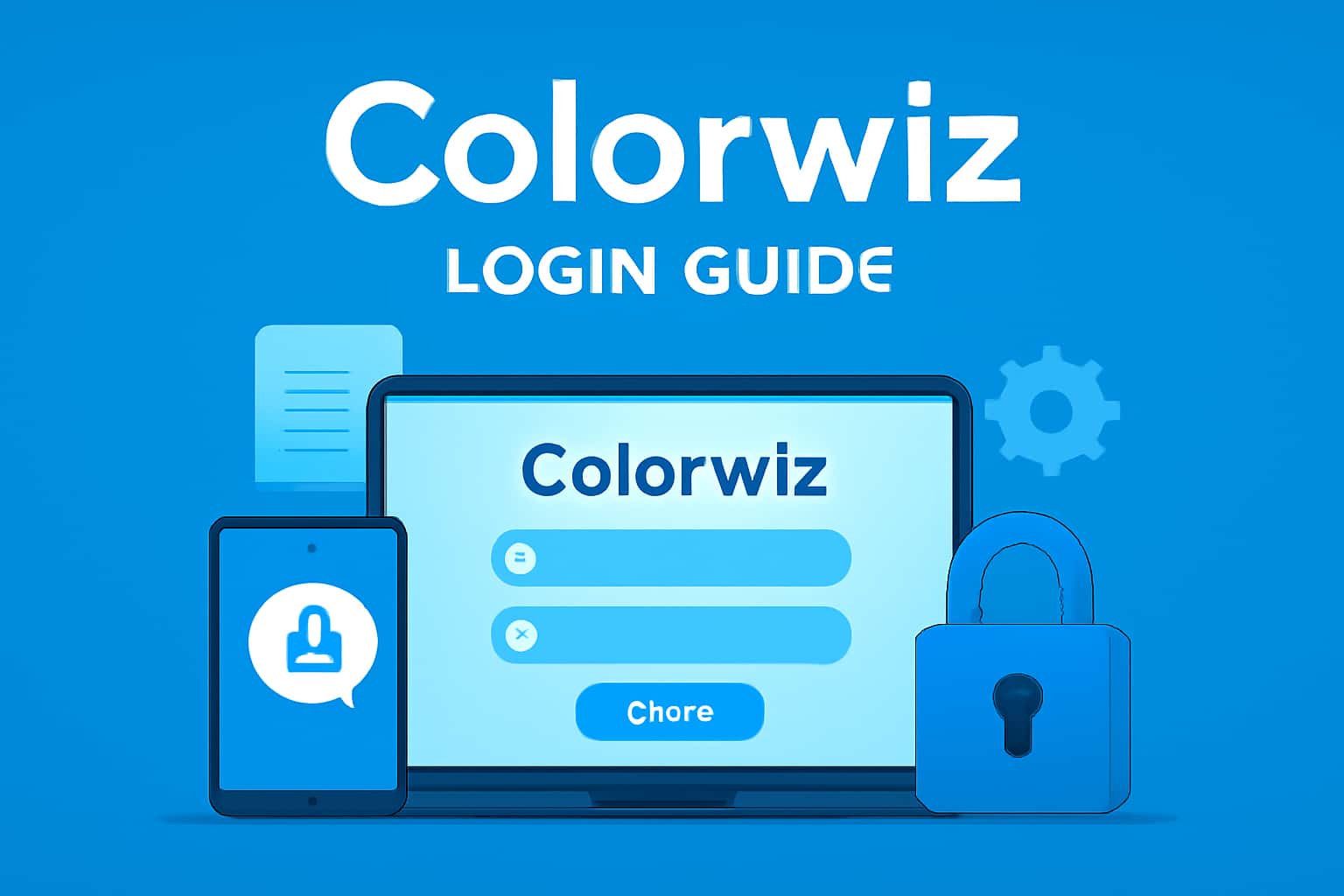 An informative scene illustrating the Colorwiz Login Guide.