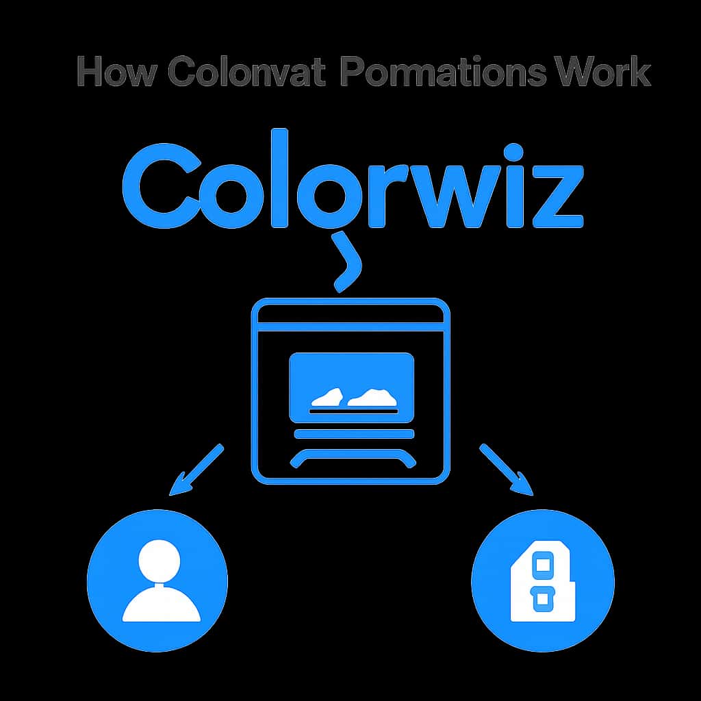 An educational illustration detailing Colorwiz Promotions.