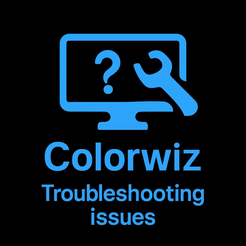 A badge representing troubleshooting guidance for Colorwiz.